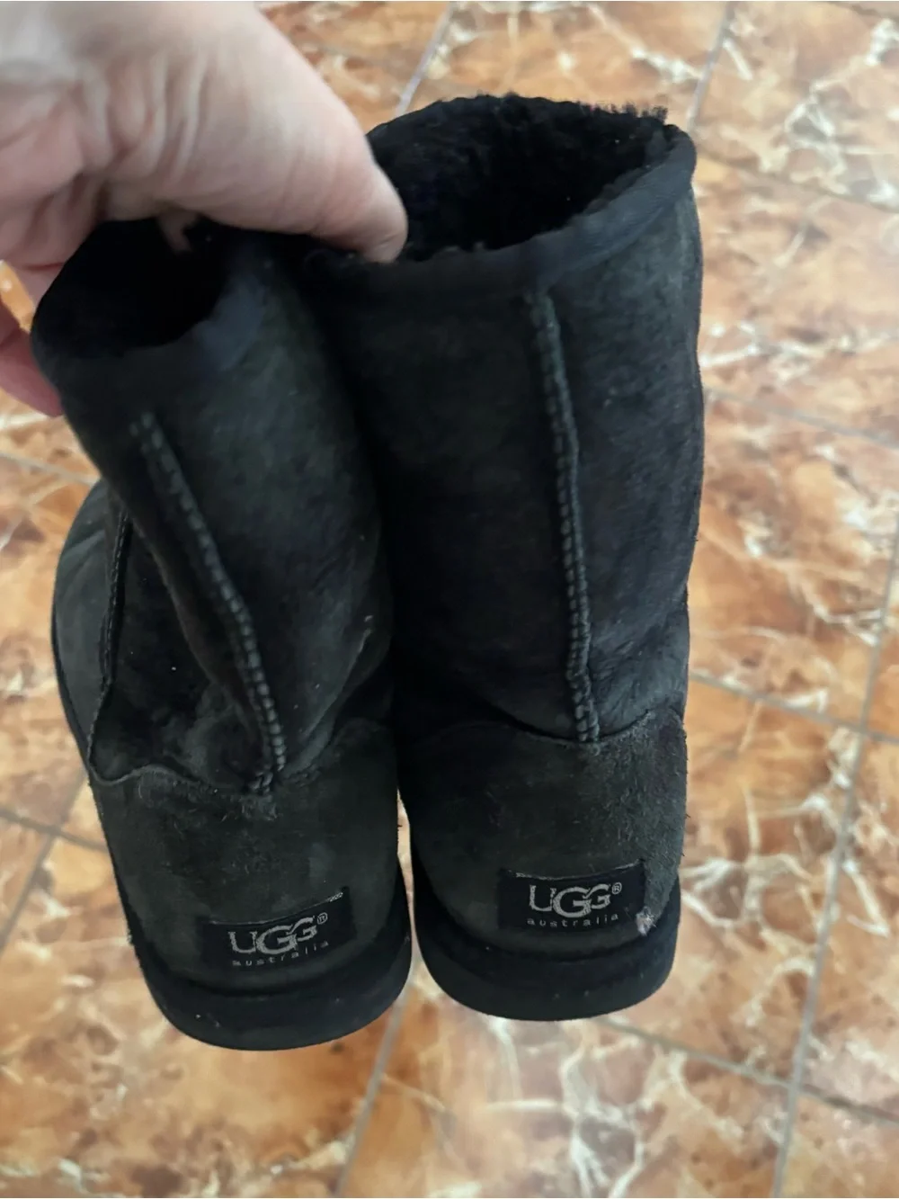 UGG Women's Black Short Suede Boots
